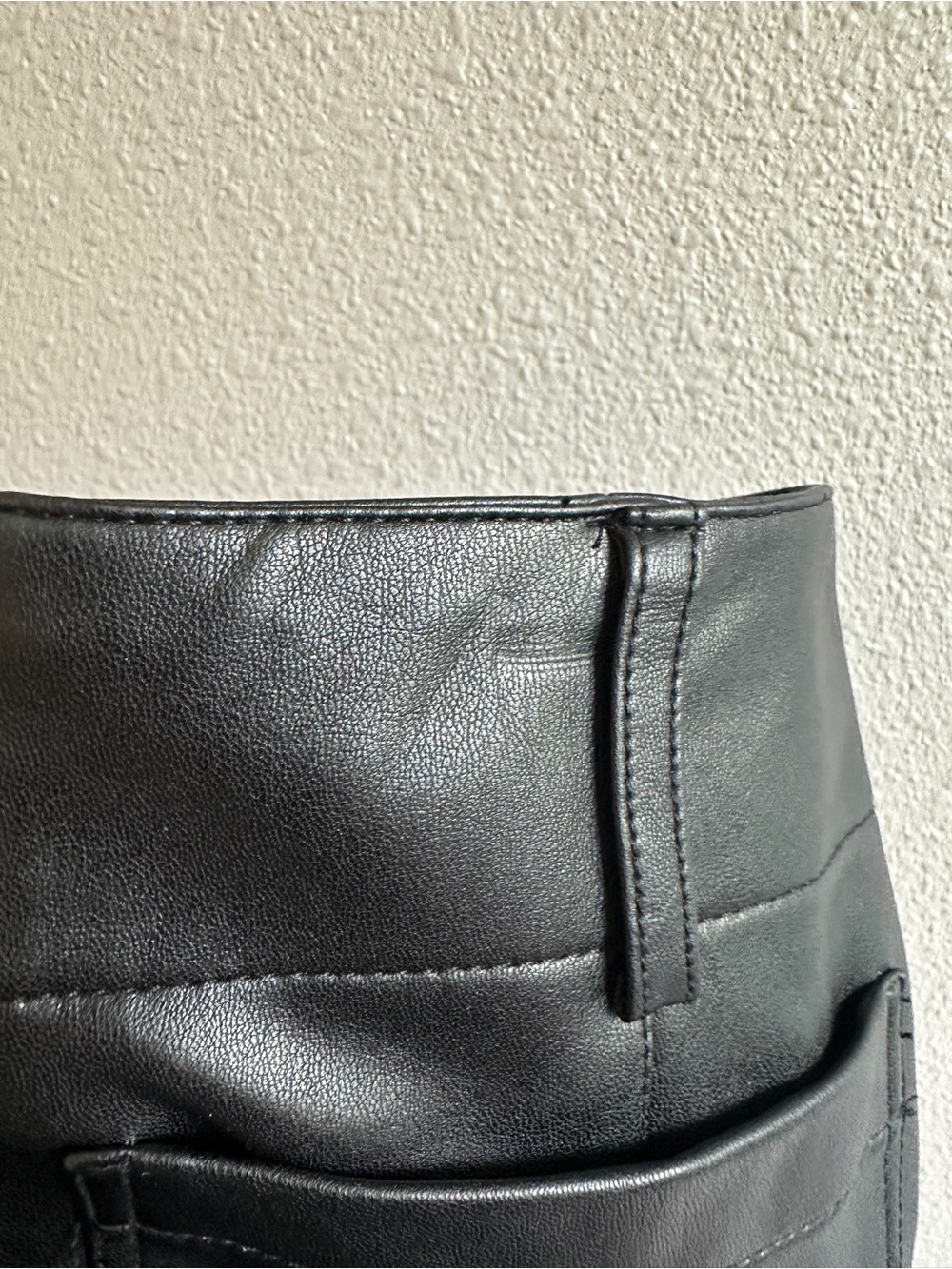 Anthropologie Maeve Black The Colette Cropped Vegan Leather Pants 26 - Picture 10 of 15